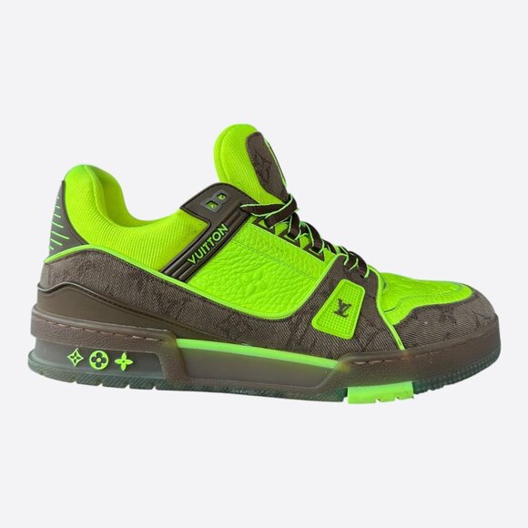 Louis Vuitton Brown & Green Monogram Trainers - Picture 1 of 8